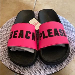 Pink Beach Sandal Slip Ons